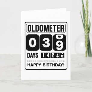 Agradecimento Cartão Oldometer de 39 de aniversário