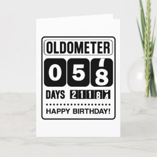 Agradecimento Cartão Oldometer de 58º aniversário