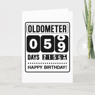 Agradecimento Cartão Oldometer de 59.o aniversário