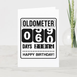 Agradecimento Cartão Oldometer de 60º aniversário