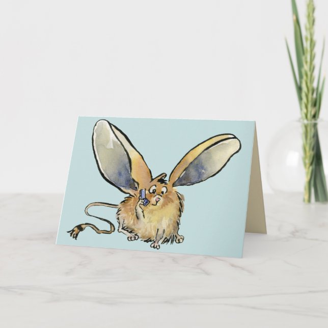Agradecimento Cartão orelhudo longo de Jerboa dos desenhos (Frente)