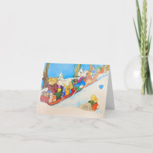 Agradecimento Cartão para animais de cama de férias