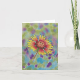 Agradecimento Cartão para Cores de Água da Flor Blanketflower