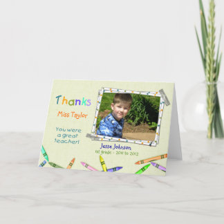 Agradecimento Cartão Personalizado de Fotografia/Nome do Profess