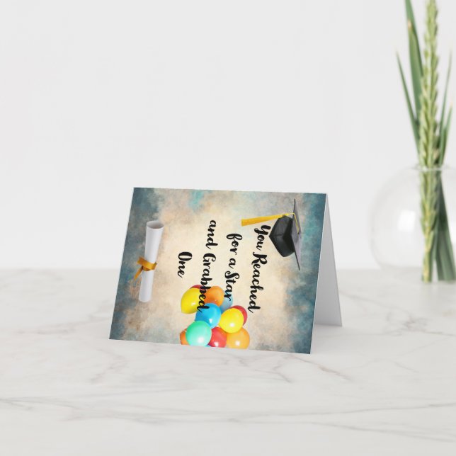 Agradecimento Cartão personalizado de graduação (Frente)