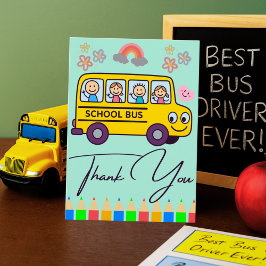 Agradecimento Cartão Personalizado de Motorista de Ônibus de Pai