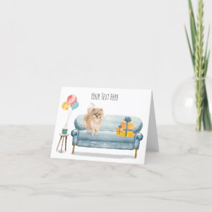 Agradecimento Cartão Personalizado de Saudação Pomeraniano