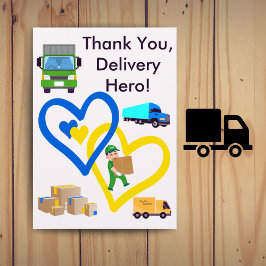 Agradecimento Cartão Personalizado para Motorista de Entrega com