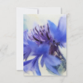 Agradecimento Cartão Plano de Arte de Flor de Botão de Centáurea