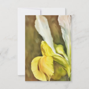 Agradecimento Cartão Plano de Arte de Primavera com Flor de Narc