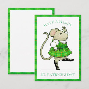 AGRADECIMENTO CARTÃO PLANO DE DIA DE SÃO PATRÍCIO IRISH JIG MOUS