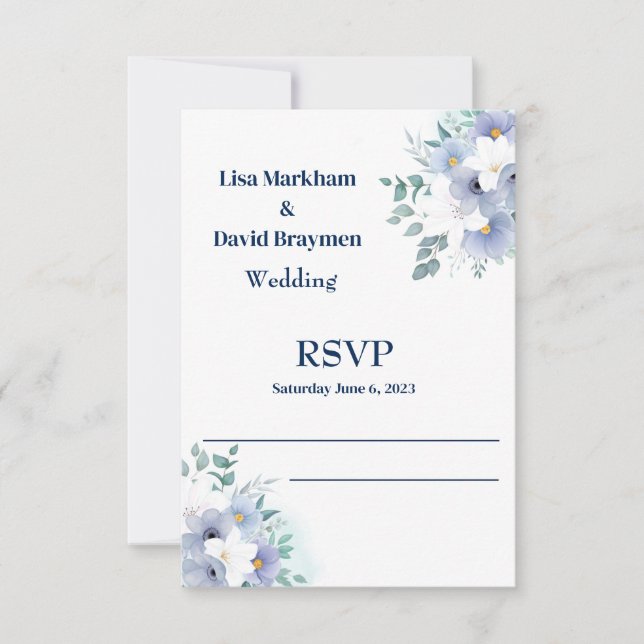 Agradecimento Cartão RSVP de Casamento (Frente)