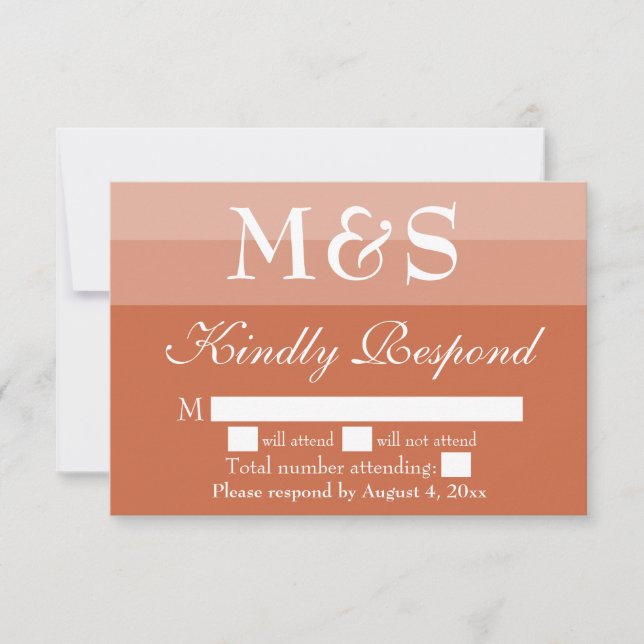Agradecimento Cartão RSVP de Casamento de Script Moderno Terraco (Frente)