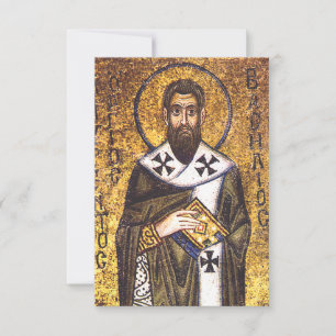 Agradecimento Cartão Sagrado de Ouro Bizantino de São Basílio Ma