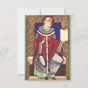 Agradecimento Cartão Sagrado Medieval de São Gregório Magno