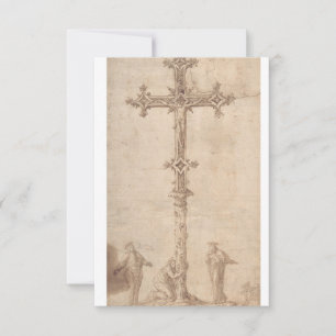 Agradecimento Cartão Sagrado Vintage Crucificação de Cristo