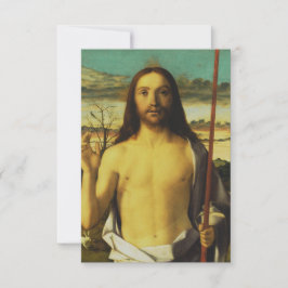 Agradecimento Cartão Santo de Cristo Abençoando de Giovanni Bell