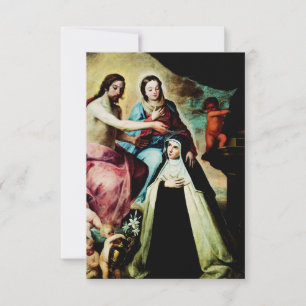 Agradecimento Cartão Santo de Santa Maria Madalena de' Pazzi
