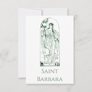 Agradecimento Cartão Santo Gráfico de Santa Bárbara