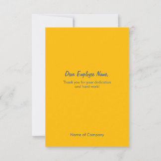 Agradecimento Cartão U de Obrigado de Apreciação do Funcionarios