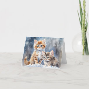 Agradecimento Cartão Xmas de Kitten Bonito