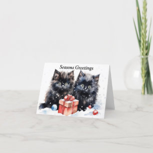 Agradecimento Cartão Xmas de Kitten Bonito