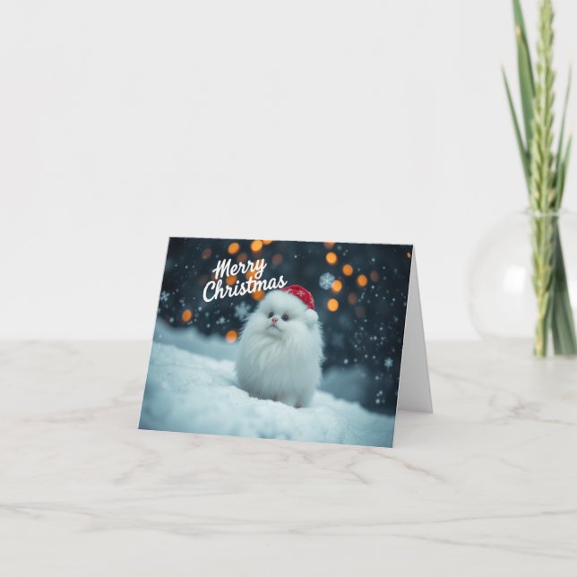 Agradecimento Cartão Xmas de Kitten Bonito (Frente)