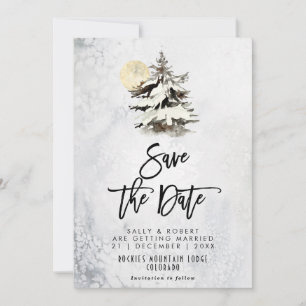 Agradecimento casamento das árvores de inverno Salvar cartão