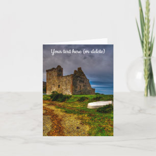 Agradecimento Castelo Lochranza, Ilha de Arran cartão de cumprim