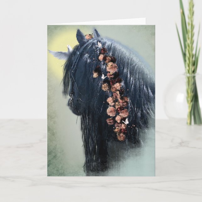 Agradecimento Cavalo Preto - Cartão de Boas Festas (Frente)