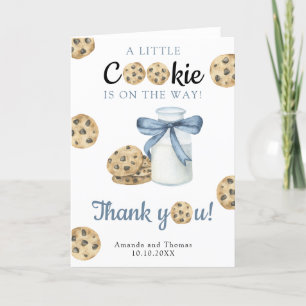 Agradecimento Chá de Bebê Milk & Cookies - Cartão de Agradecimen