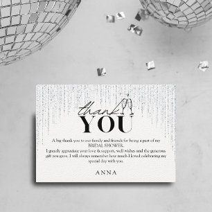 Agradecimento Chá de Noiva Embriagada de Amor Cartão de Agradeci