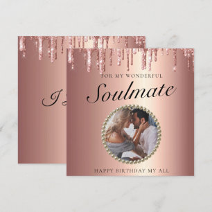 Agradecimento Chic Glitter Drives Cartão de Aniversário do Namor