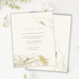 Agradecimento Chuva de Bebê Saltamontes Vintage · Cartão de Agra