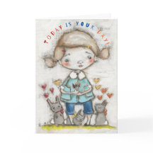 Colore seu dia - Cartão de saudação