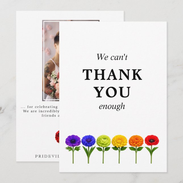 🌈 Agradecimento com foto Floresça Juntos (Frente/Verso)