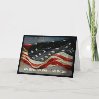 Agradecimento Com respeito, honra - obrigado cartão do dia de