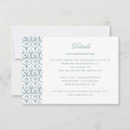 Agradecimento Crest de Casamento Elegante com Cartão de Detalhes