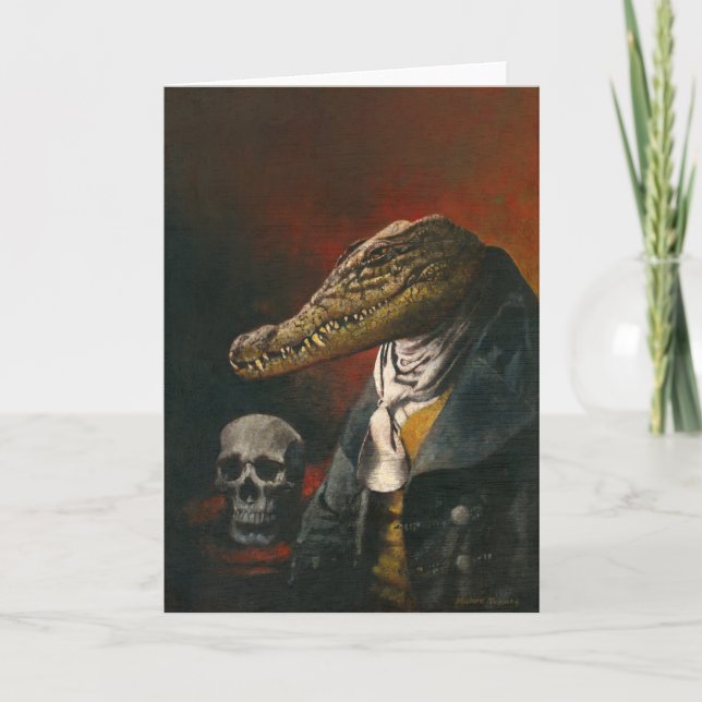 Agradecimento Crocodile - Cartão de Saudações (Frente)