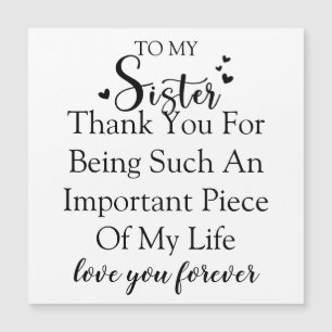 Agradecimento da Irmã Obrigado Por Estar Na Minha 