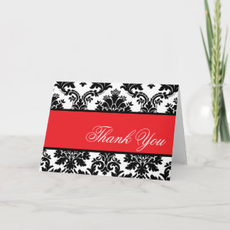 Agradecimento Damasco Preto - Cartão de Saudação Personalizado