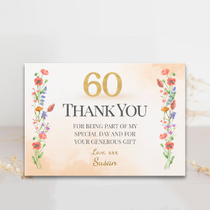 Agradecimento de 60 Anos de Nascimento com Flor Si