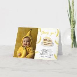 Agradecimento de aniversário de bananas em aquarel