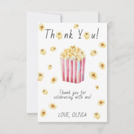 Agradecimento de aniversário de Verão com pipoca e