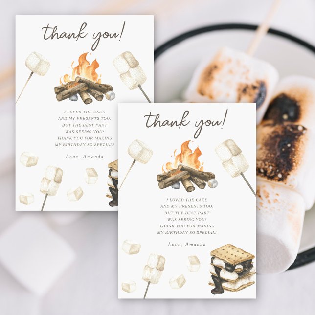 Agradecimento de aniversário divertido de S'more a (Criador carregado)