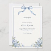 Agradecimento de Casamento Algo Azul