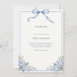 Agradecimento de Casamento Algo Azul