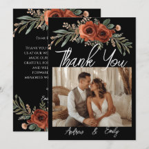 Agradecimento de Casamento Boho Floral Terracota M