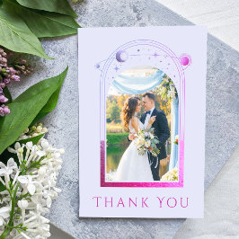 Agradecimento de Casamento Celestial Rosa Lavanda