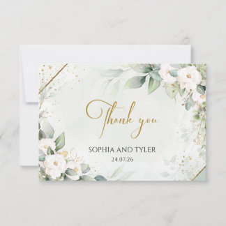 Agradecimento de Casamento com Eucalipto e Rosas B